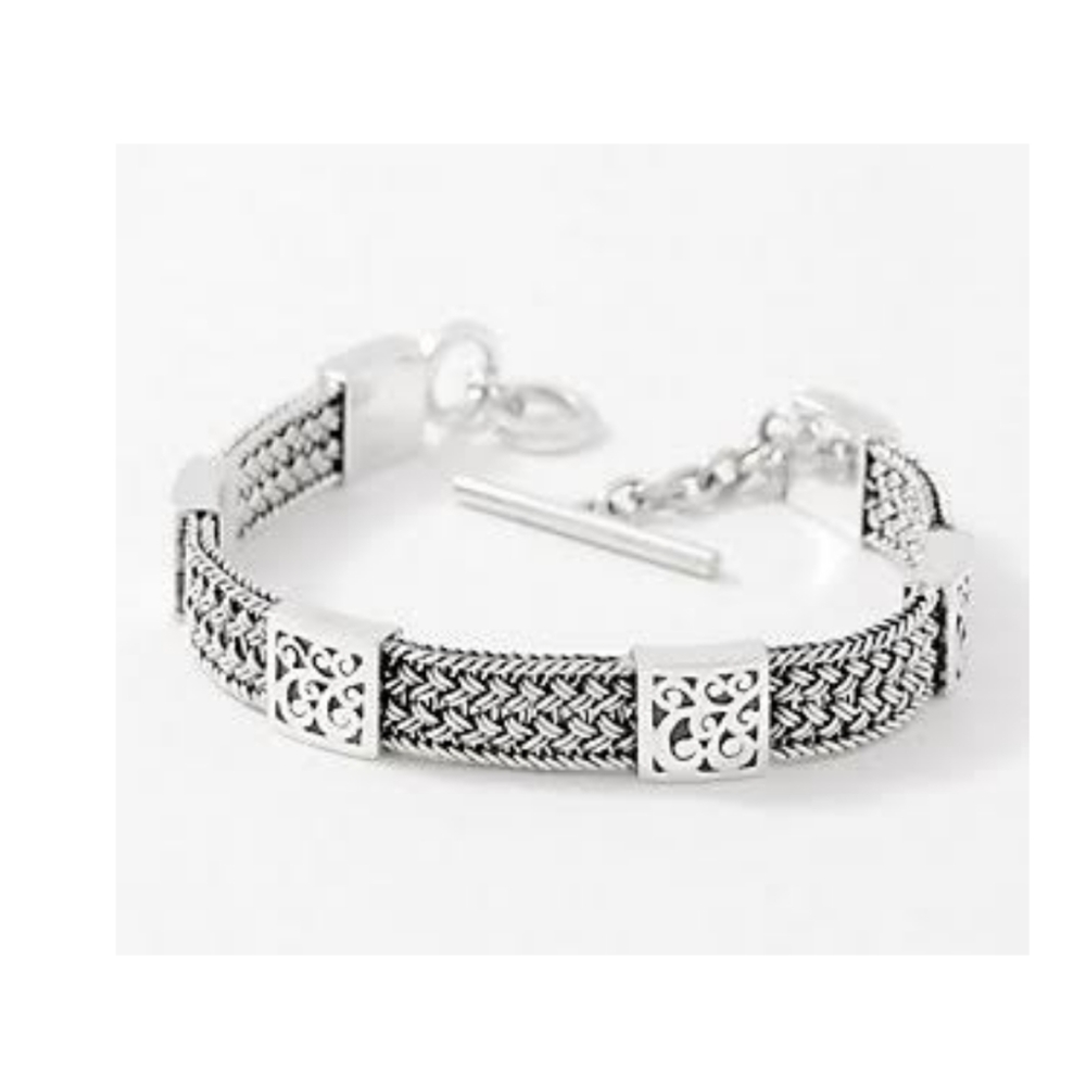 Lois Hill Sterling Silver Woven Station 36.0g